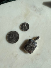 Load image into Gallery viewer, Etched Square Sterling Silver Locket Pendant
