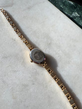 Load image into Gallery viewer, Vintage Elgin Pink Studded Gold Tone Ladies Wrist Watch 7.75”
