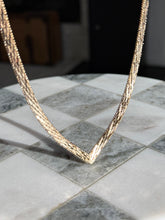Load image into Gallery viewer, Italian Gold Vermeil V Necklace 15.5”
