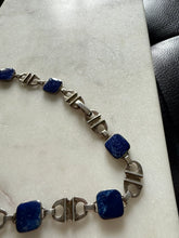 Load image into Gallery viewer, Vintage Lapis 950 Silver Chain 18.5”

