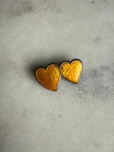 Load image into Gallery viewer, Yellow Enamel Double Heart Sterling Silver Pendant
