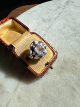 Load image into Gallery viewer, Italian Purple Cabochon Sterling Silver Ring Size 8.25
