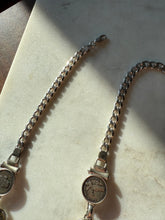 Load image into Gallery viewer, Vintage Sterling Silver Coin Necklace 16”
