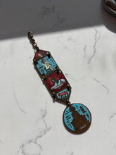 Load image into Gallery viewer, Antique Enamel Brass Egyptian Watch Fob
