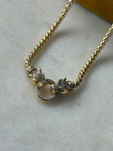 Load image into Gallery viewer, Gold Vermeil Panther Necklace 18”
