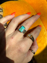 Load image into Gallery viewer, Turquoise Sterling Silver Ring Size 7
