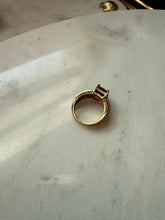 Load image into Gallery viewer, Red Synthetic Stone &amp; Spinel Gold Vermeil Ring Size 6
