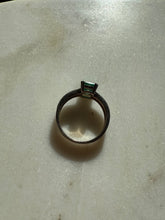 Load image into Gallery viewer, Green Sterling Silver Ring Size 9.25

