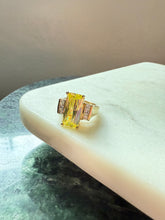 Load image into Gallery viewer, Chunky Gold Vermeil Gemstone Ring Size 8
