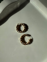 Load image into Gallery viewer, Tubular Gold Vermeil Hoops
