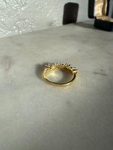Load image into Gallery viewer, CZ Gold Vermeil Stacker Band Size 5.5
