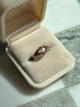 Load image into Gallery viewer, Victorian Moonstone 10k Rosey Gold Ring Size 5.75
