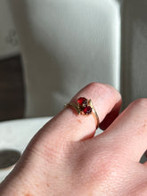 Load image into Gallery viewer, Vintage Toi et Moi Garnet Ring Size 4.5
