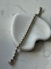 Load image into Gallery viewer, Italian Sterling Silver San Marco Croissant Link Bracelet 8”
