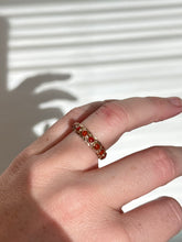 Load image into Gallery viewer, Antique 14k Gold Coral Eternity Band Ring
