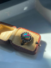 Load image into Gallery viewer, Mexico Multistone Sterling Silver Ring Size 6.25

