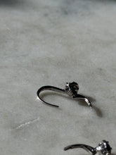 Load image into Gallery viewer, Blue &amp; White Diamond 14k White Gold Earrings
