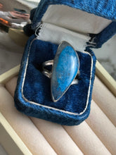 Load image into Gallery viewer, Blue Apatite Sterling Silver Ring Size 6.5
