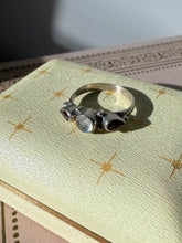 Load image into Gallery viewer, Garnet &amp; Moonstone Sterling Silver Ring Size 7
