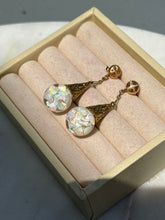 Load image into Gallery viewer, Vintage Floating Opal 14k Gold Earrings
