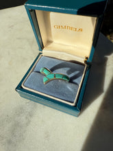 Load image into Gallery viewer, Turquoise Inlay Sterling Silver Ring Size 9.25
