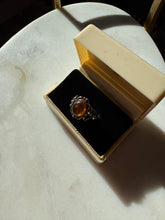 Load image into Gallery viewer, Vintage Synthetic Amber Sterling Silver Ring Size 6
