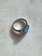 Load image into Gallery viewer, Blue Cabochon Sterling Silver Ring Size 8.25
