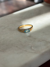 Load image into Gallery viewer, Blue Topaz Gold Vermeil Ring Size 9
