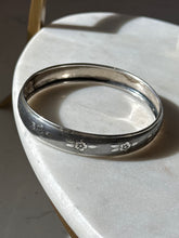 Load image into Gallery viewer, Vintage Floral Sterling Silver Bangle Bracelet
