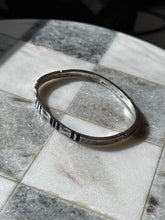 Load image into Gallery viewer, Mexico Vintage Blue Enamel Solid 950 Silver Bangle Bracelet
