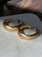 Load image into Gallery viewer, Large Vintage 18k Yellow Gold Hoop Earrings
