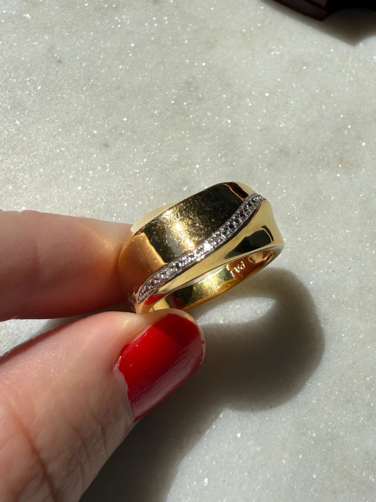 Gold Vermeil Ring Size 8.25