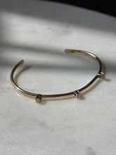 Load image into Gallery viewer, Solid 14k Gold Natural Diamond Cuff Bracelet

