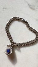 Load image into Gallery viewer, Lapis Sterling Silver Bracelet 8”
