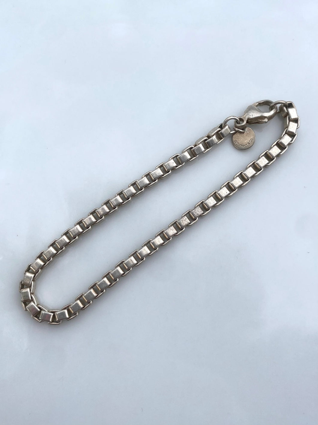 Tiffany & Co. Sterling Silver Box Chain Bracelet