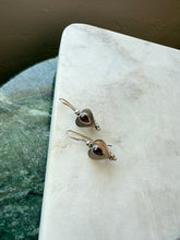 Load image into Gallery viewer, Vintage Garnet Cabochon Sterling Silver Earrings
