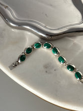 Load image into Gallery viewer, Vintage Malachite Sterling Silver Bracelet 7”
