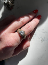 Load image into Gallery viewer, Heart Gold Vermeil Ring Size 8.5
