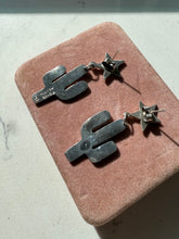 Load image into Gallery viewer, Vintage Mexico Cactus Star Earrings
