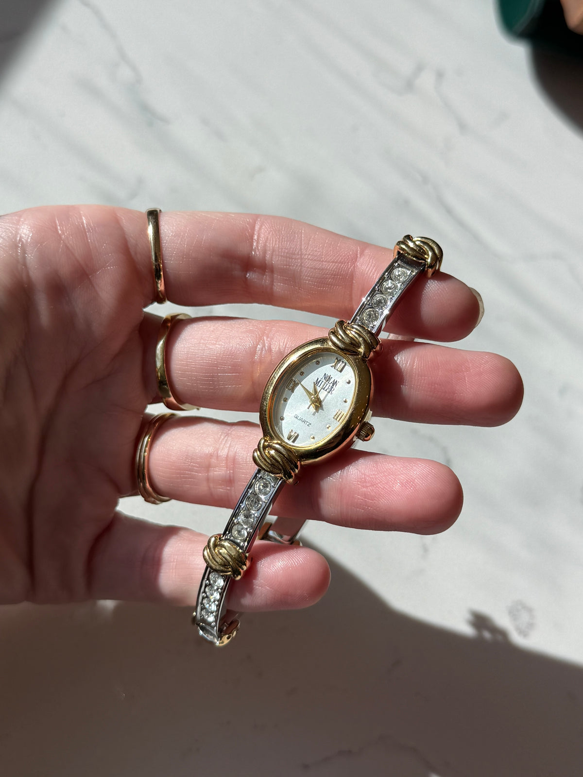 Vintage Nolan Miller Two-Tone Wrist Watch