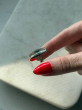 Load image into Gallery viewer, Moss Agate Sterling Silver Ring Size 7.25
