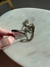 Load image into Gallery viewer, Vintage Floral Purse Sterling Silver Necklace 30”
