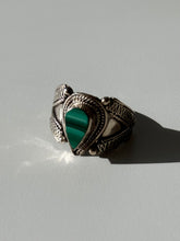 Load image into Gallery viewer, Malachite Sterling Silver Ring Size 8.5
