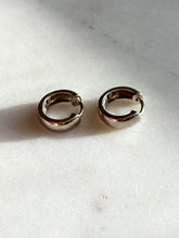 Load image into Gallery viewer, Mini Sterling Silver Clicker Huggie Hoops
