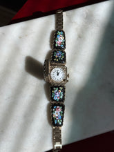 Load image into Gallery viewer, Vintage USSR Floral Enamel Peekaboo Watch
