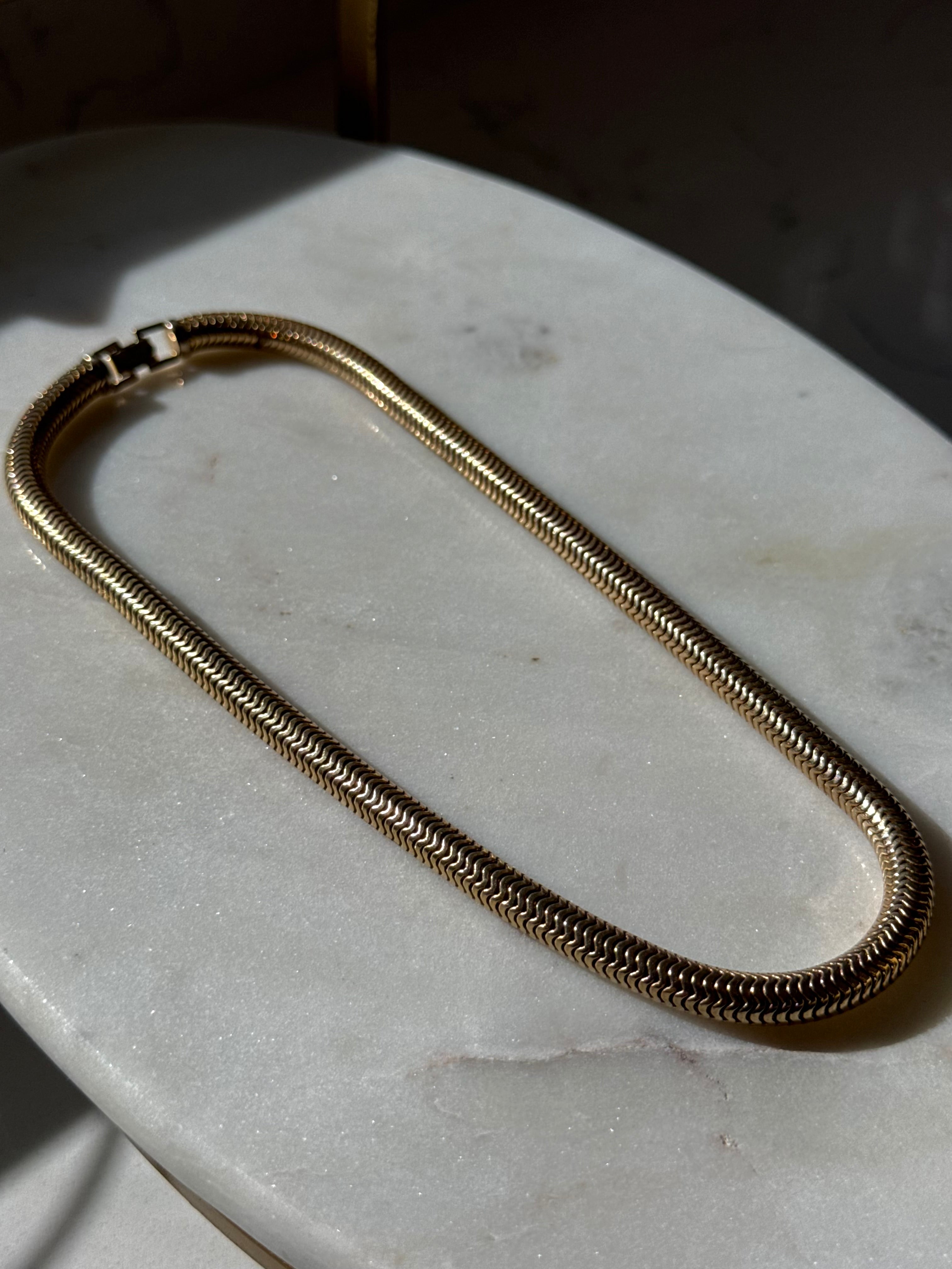 Midcentury 1/20 12k Gold Fill Snake Chain 15” – Darling Degenerate