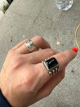 Load image into Gallery viewer, Black Onyx Sterling Silver Ring Size 7.5
