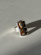 Load image into Gallery viewer, Vintage Mother of Pearl Sterling Silver Ring Size 6.75
