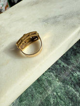 Load image into Gallery viewer, Antique Blue Sapphire Sugarloaf Cabochon Diamond Ring
