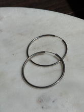 Load image into Gallery viewer, Sterling Silver Thin Hoops
